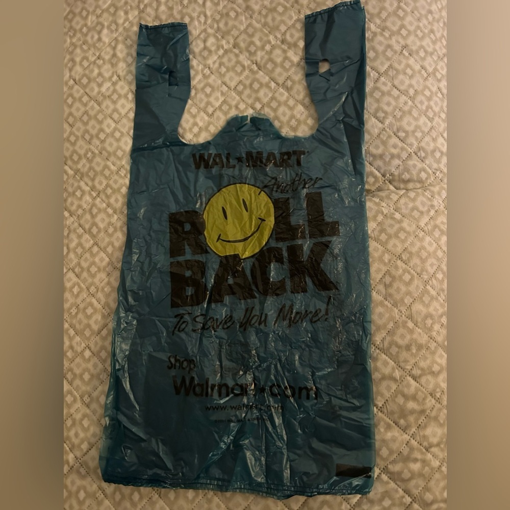 Vintage Wal-Mart Bags 3 Set Attached Never Used 2001‎